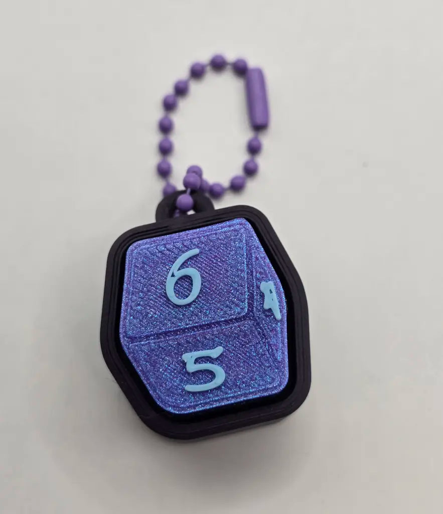 3D Printed D&D Dice Keychain - Tabletop Gaming Accessory