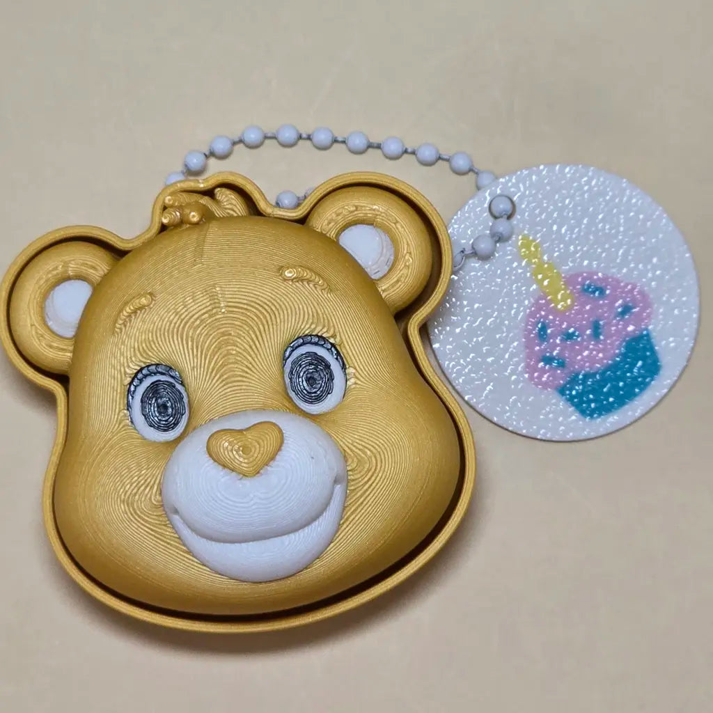 Cute Bear Fidget Clicker Keychain Sensory Toy