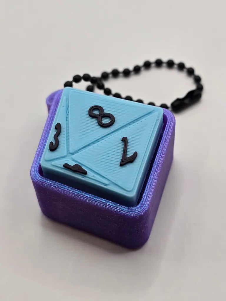 3D Printed D&D Dice Keychain - Tabletop Gaming Accessory