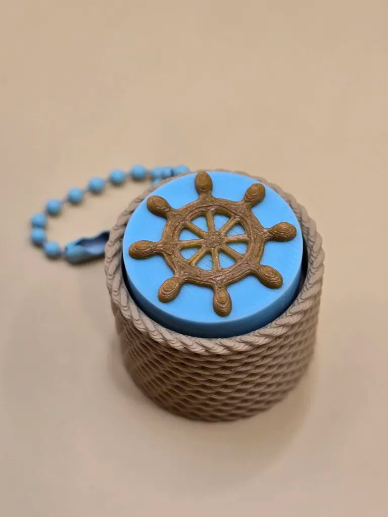 Nautical Fidget Clicker - 3D Printed Push Button Keychain Fidget