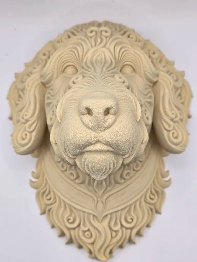 Baroque 3D Printed Wood PLA Wall Art