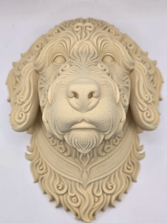 Baroque 3D Printed Wood PLA Wall Art