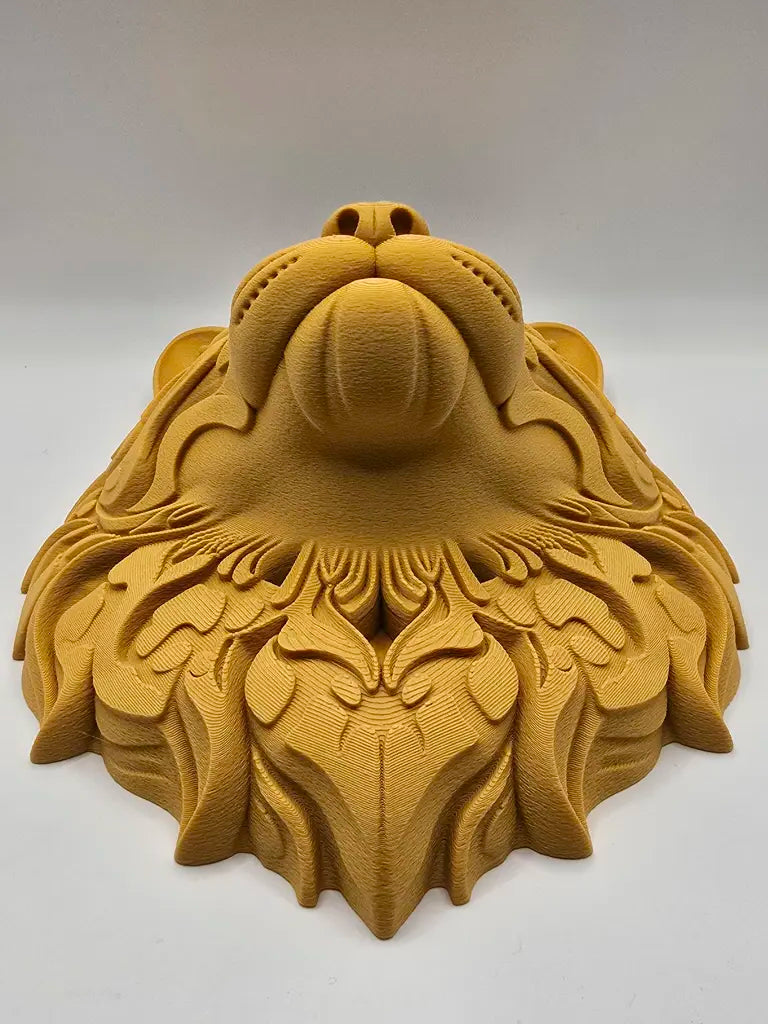 Intricate Cat 3D Printed Wall Art - Wood Pla
