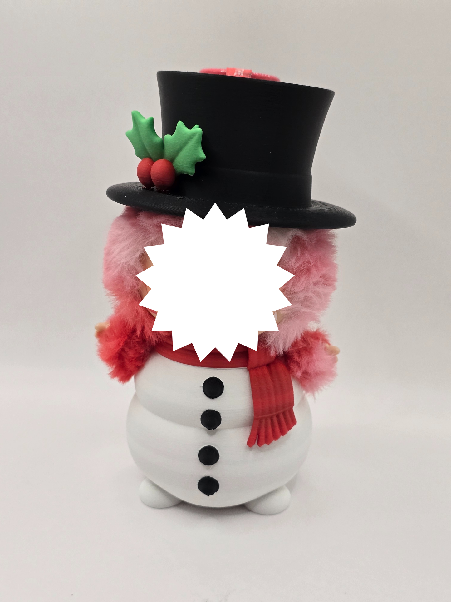 Snowman Accessory Set for Collectible Plush Figures (Body, Top Hat, or Full Set)