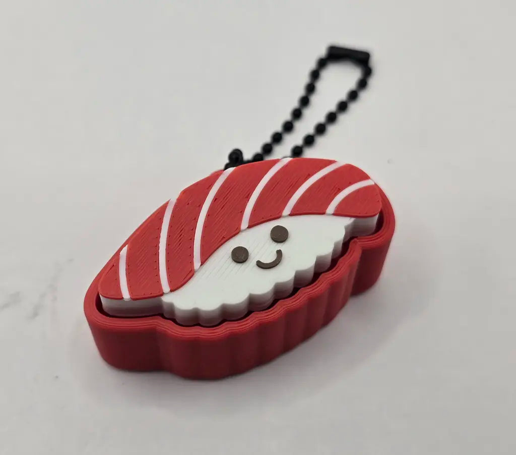Kawaii Asian Food 3D Printed Keychain | Cute Bag Accessory - Sushi