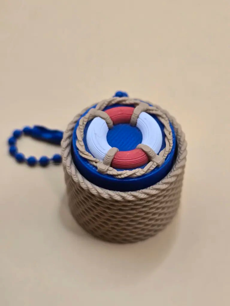 Nautical Fidget Clicker - 3D Printed Push Button Keychain Fidget