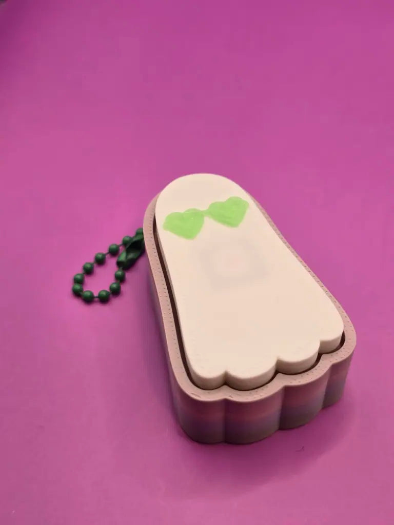 Beach Boo Spooky Ghost Fidget Clicker Keychain