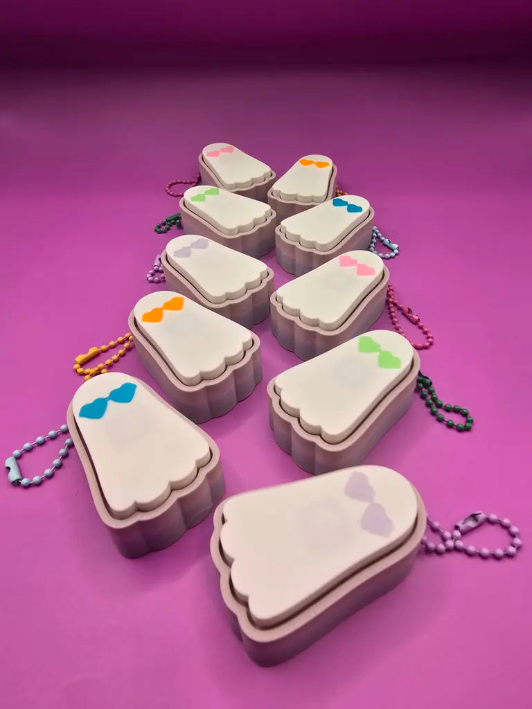 Beach Boo Spooky Ghost Fidget Clicker Keychain