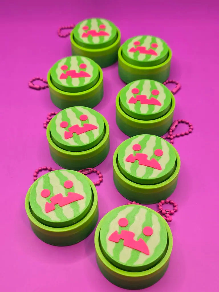 Melon Monster Fidget Clicker Keychain - Summerween Watermelon Fidget Toy