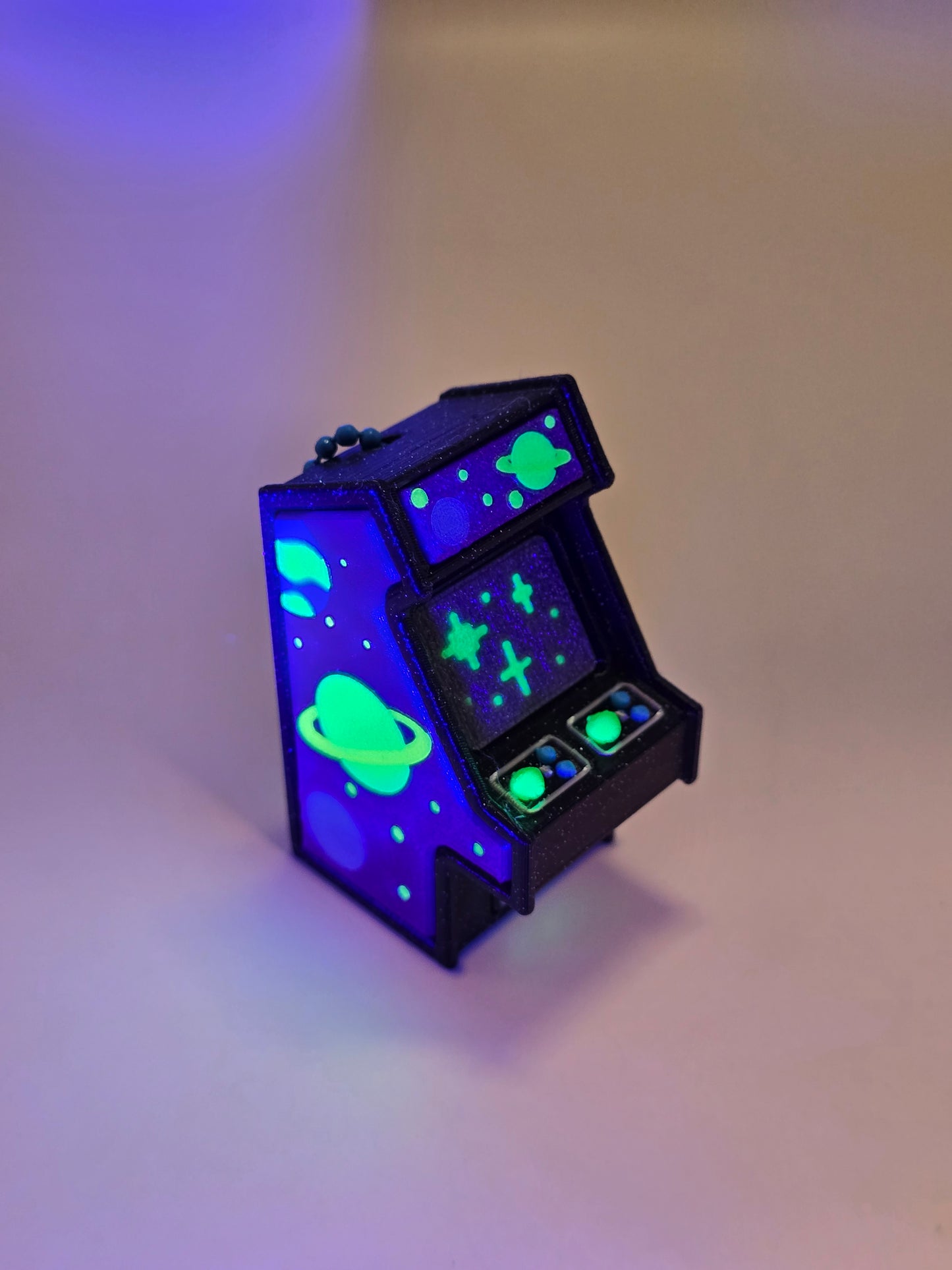 Retro Arcade Cabinet Fidget Clicker Keychain