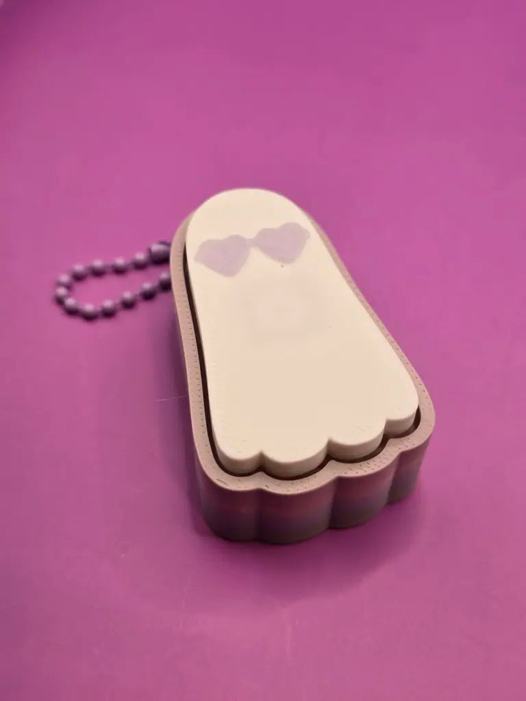 Beach Boo Spooky Ghost Fidget Clicker Keychain