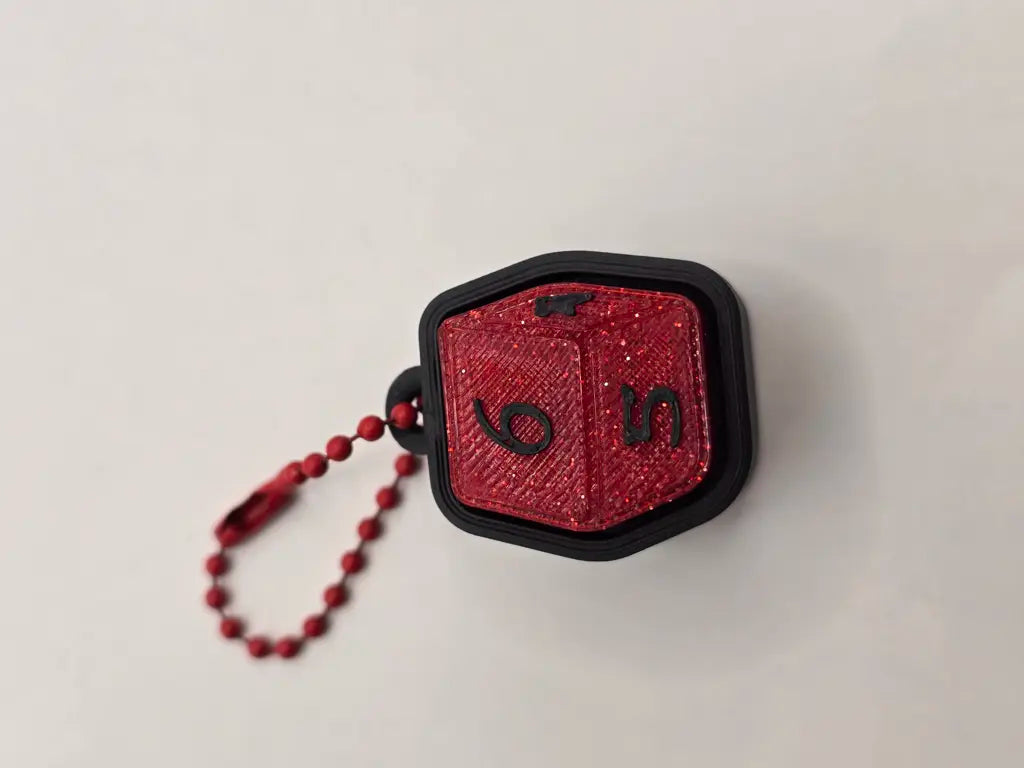 3D Printed D&D Dice Keychain - Tabletop Gaming Accessory
