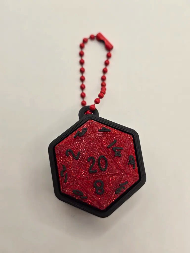 3D Printed D&D Dice Keychain - Tabletop Gaming Accessory