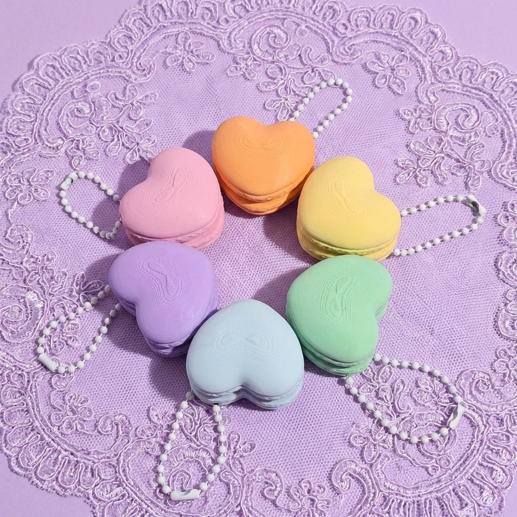 Heart Macaron Fidget Clicker - 3D Printed Sensory Toy