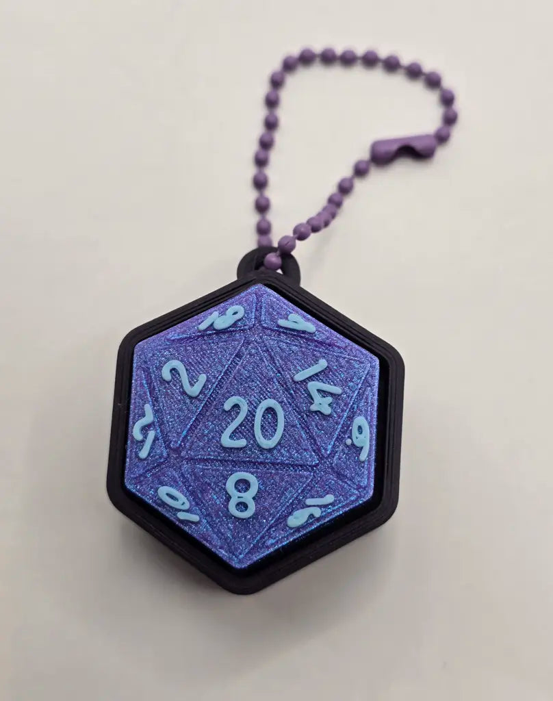 3D Printed D&D Dice Keychain - Tabletop Gaming Accessory