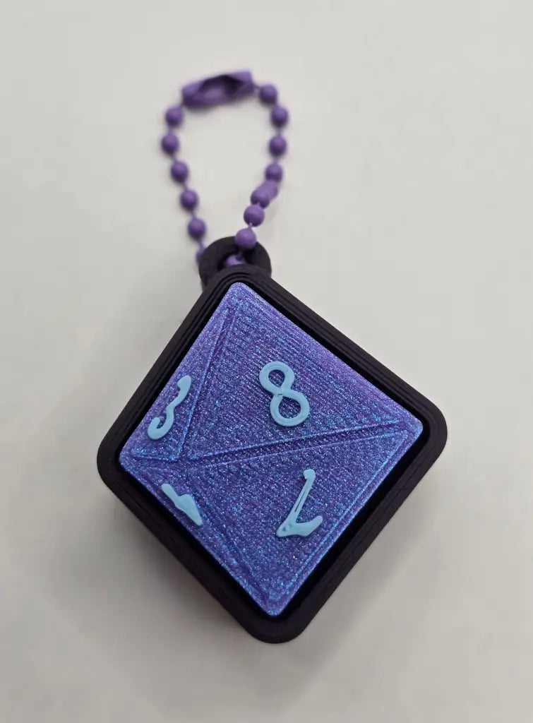 3D Printed D&D Dice Keychain - Tabletop Gaming Accessory