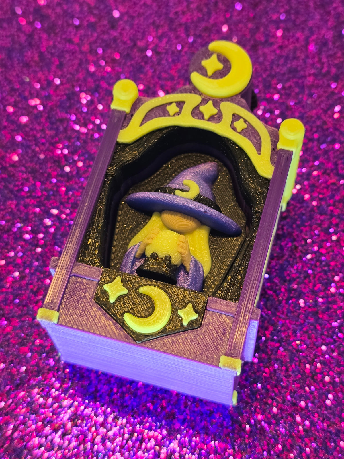 Glow in the Dark Mystic Fortune Fidget Clicker Keychain | Witchy Mechanical Switch Fidget Toy