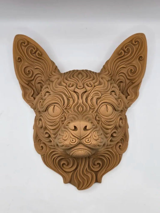 Chihuahua 3D Printed Wall Art - Wood Pla