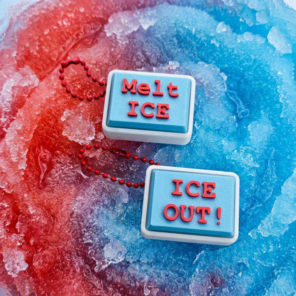 ICE Out Charity Fidget Clicker | 3D Printed Advocacy Clicker