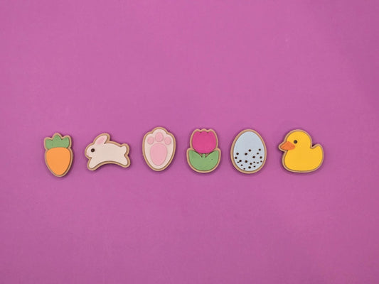 Spring Charm Bead (Sold as Set or Individually) – 3D Printed Easter Cookie Style Beads