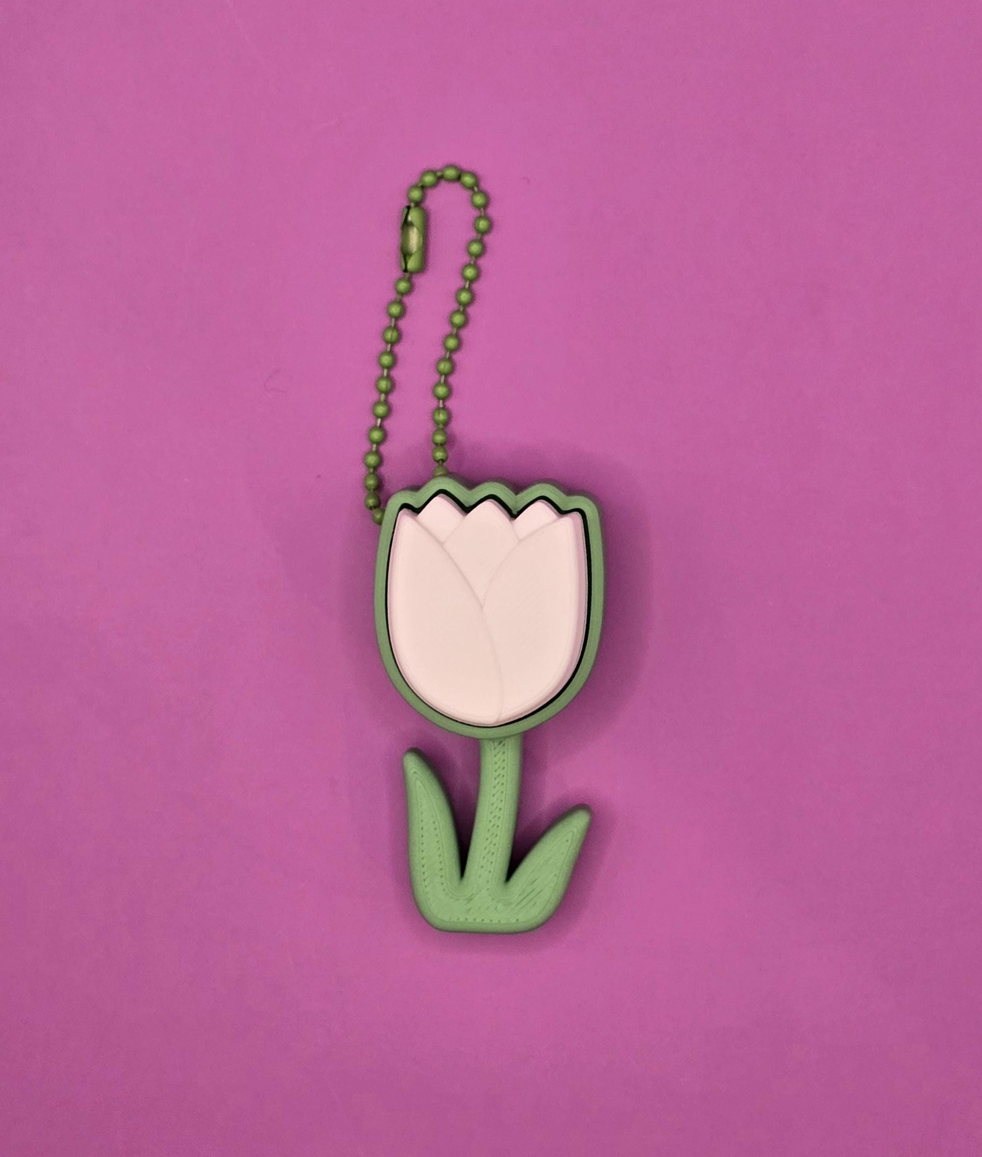 Colorful 3D-Printed Tulip Clickers - Fun & Functional Keychain