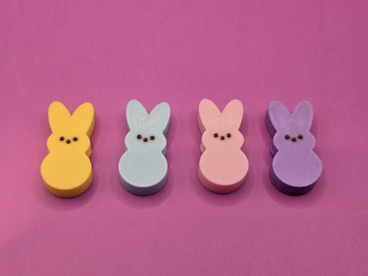Mini Marshmallow Bunny Beads – Pastel Charms for Jewelry | Sold Individually or as Set of 4