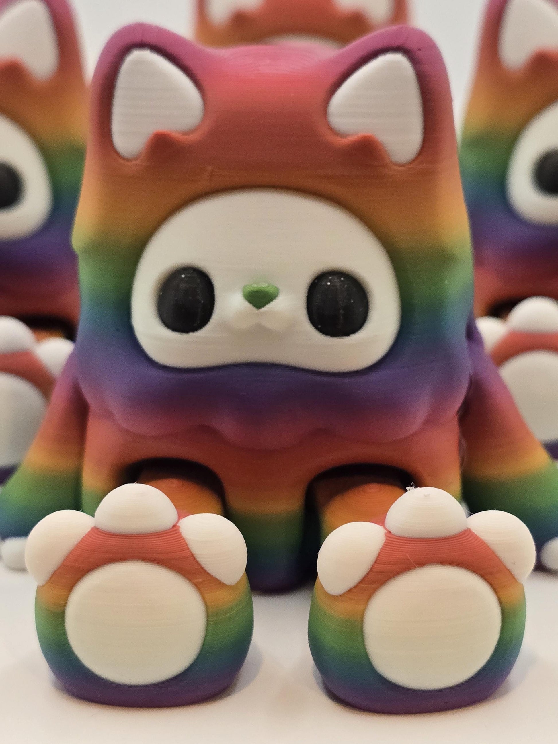 Woobu Koneko – Pride Edition 3D Printed Rainbow Art Toy