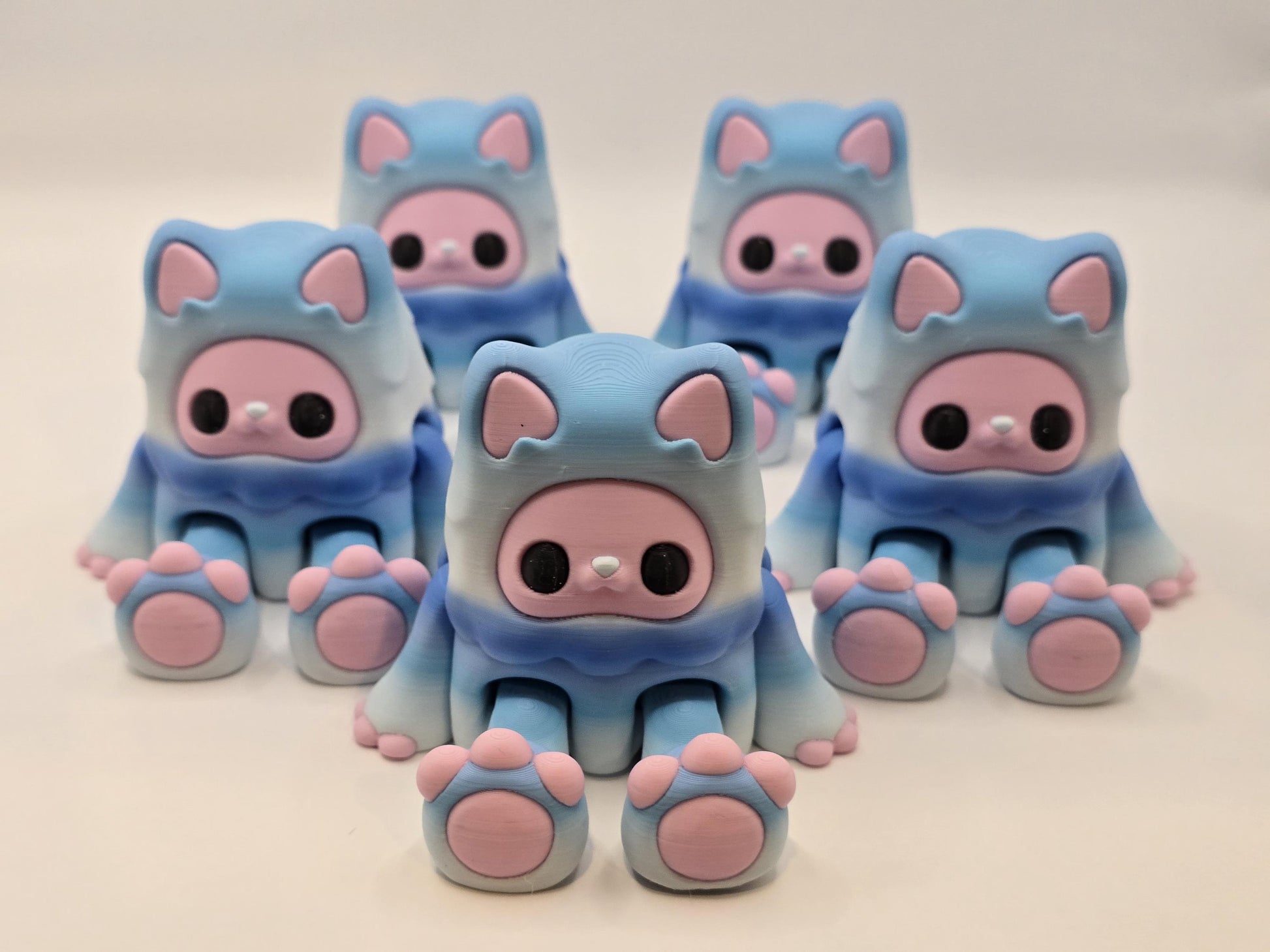 Woobu Koneko – Adorable Fantasy Creature in Pastel Rainbow