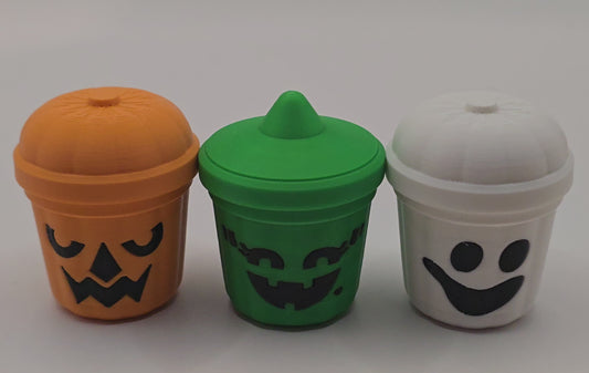 Halloween Boo Bucket Clickers – Pumpkin, Ghost & Frankenstein Keychains
